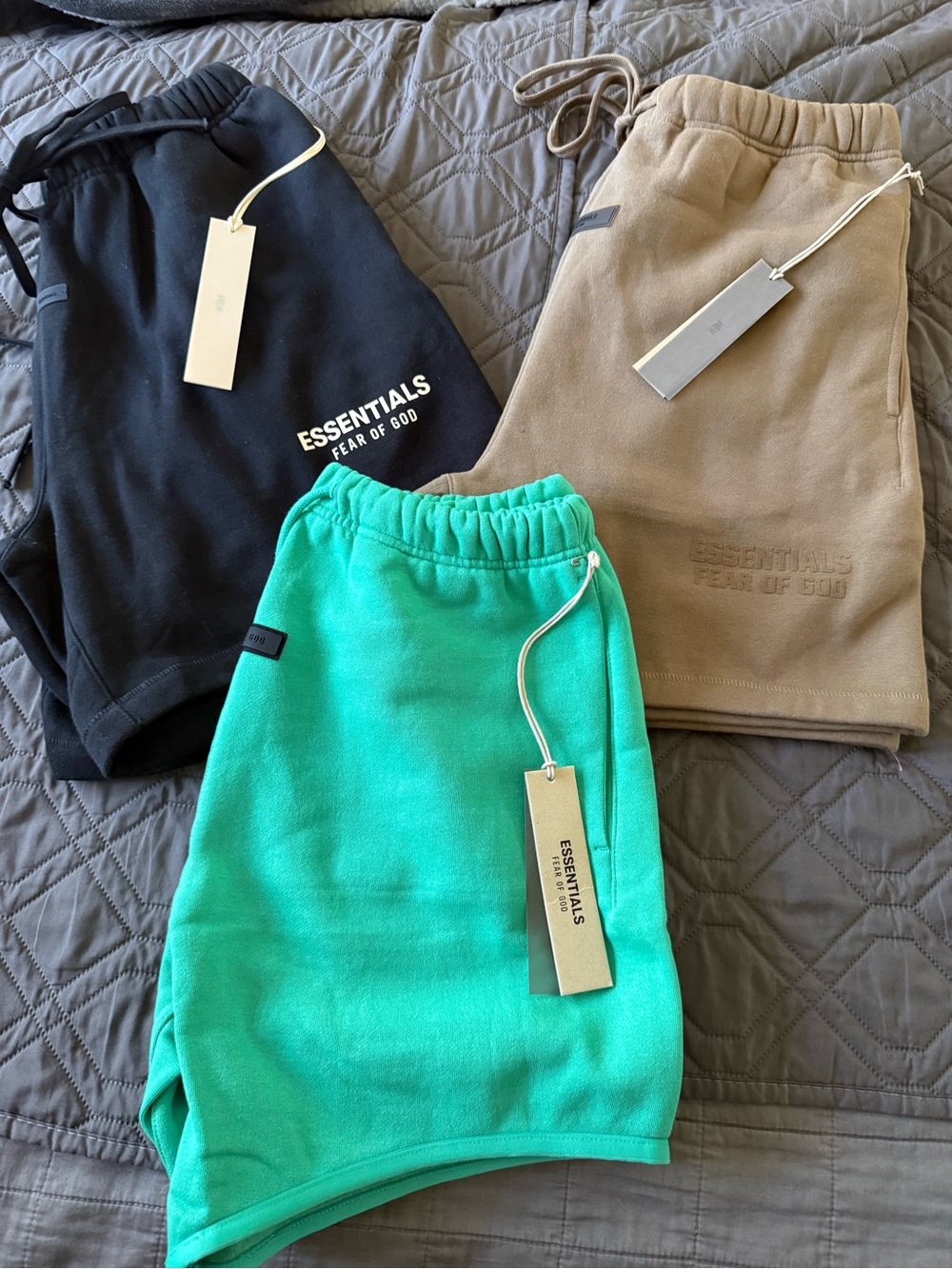 ESSENTIALS Fear Of God Men’s shorts- three piece bundle size Small